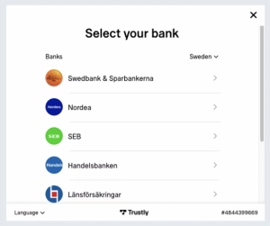 STEP1 - log in and select your bank